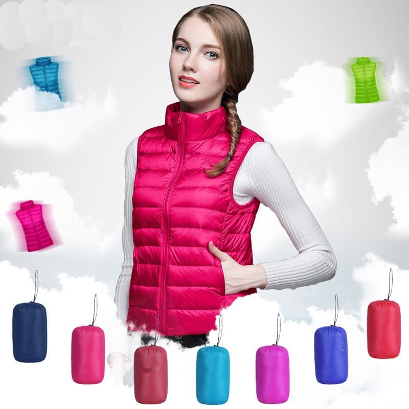 2025 New Women's Down Vest, Short Lightweight Down Vest, Suitable for Wearing Under Down Jackets