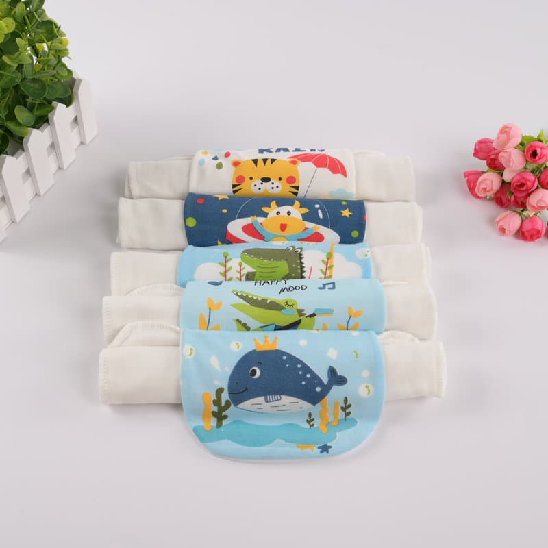Custom infant sweat-absorbing towel, girls' summer kindergarten baby (1-3 years) cotton gauze boys' sweat barrier back pad towel