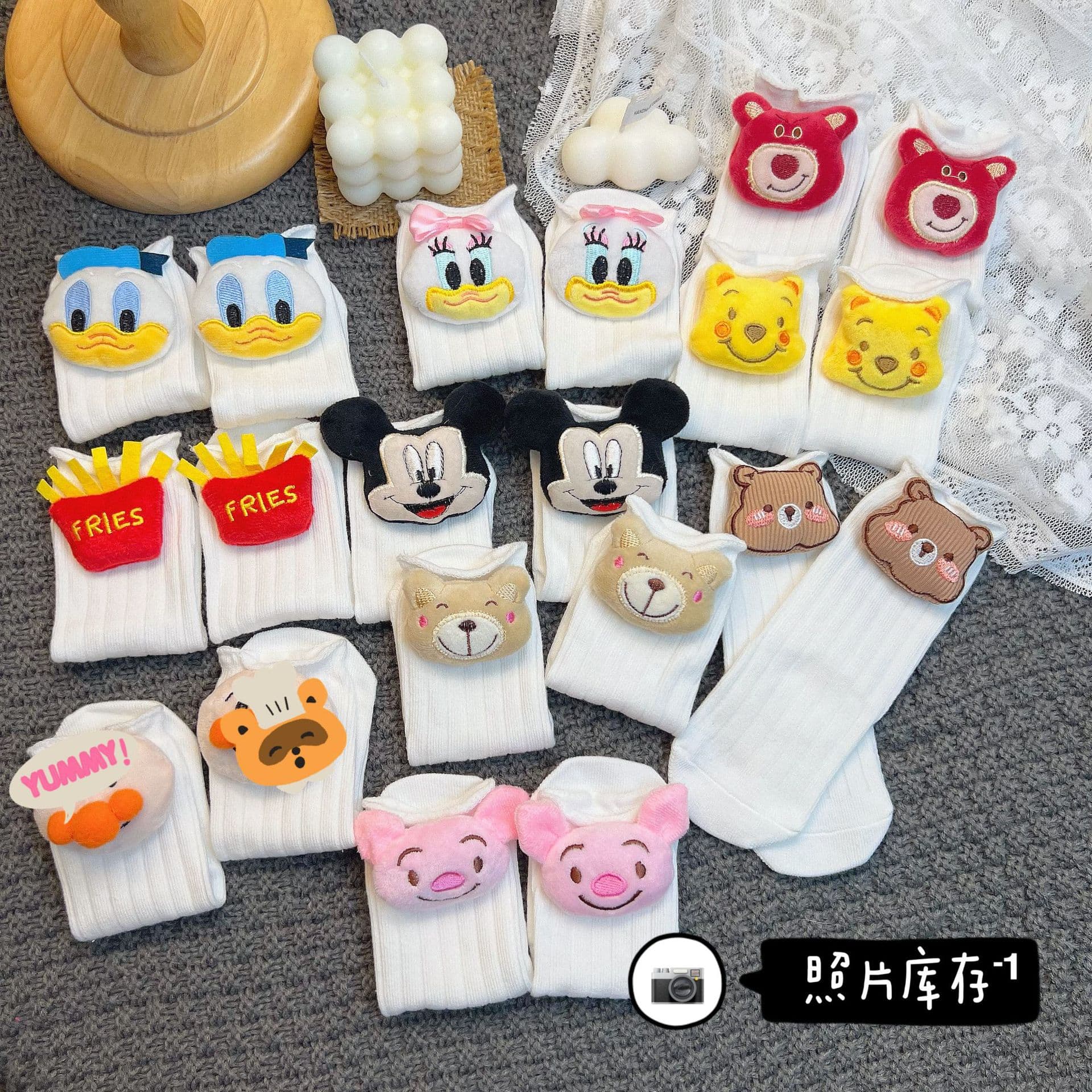 New Ins Style 3D Cute Cartoon Doll Socks, Elastic Mid-Calf Over-the-Knee Cotton Socks, Baby Socks, Kids Socks Wholesale