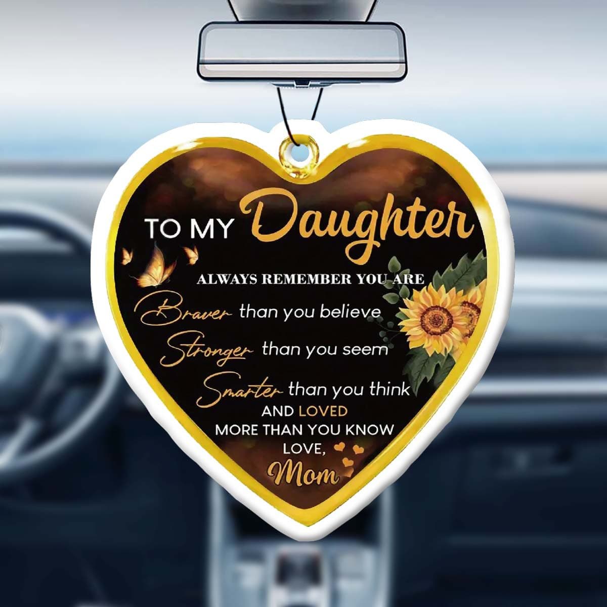 Car Air Freshener Strips, Imported Natural Odor Eliminator, Heart-shaped Pendant Pattern Decorative Hanging Ornament