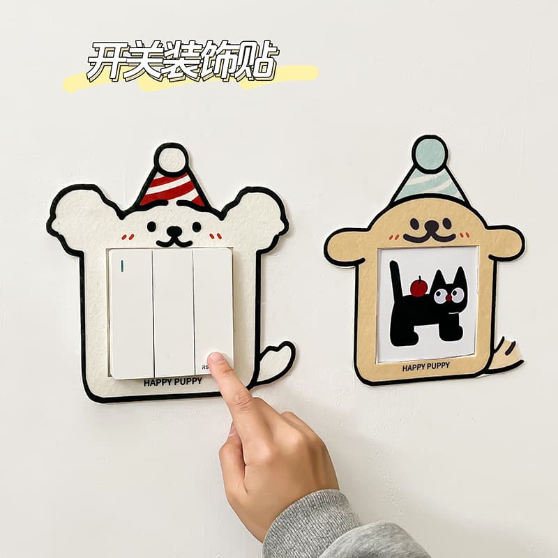 Switch Frame Cover Sticker Kitchen Bedroom Living Room Light Switch Outlet Wall Switch Protector Plastic Decoration Sticker