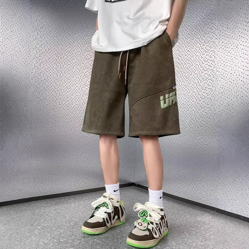 American Summer New Trendy Versatile Design Thin Loose Sports Casual Straight Five-Point Shorts for Men