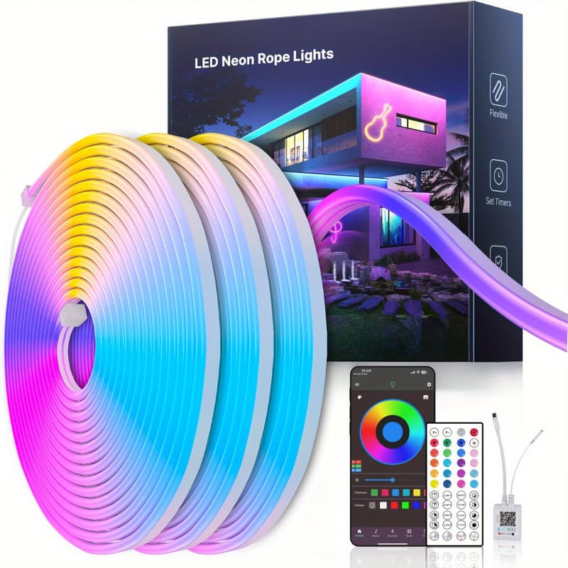 2026 New Cross-Border Drop Shipping: Flexible Neon LED Strip Lights, Ultra-Bright IP67 Rated