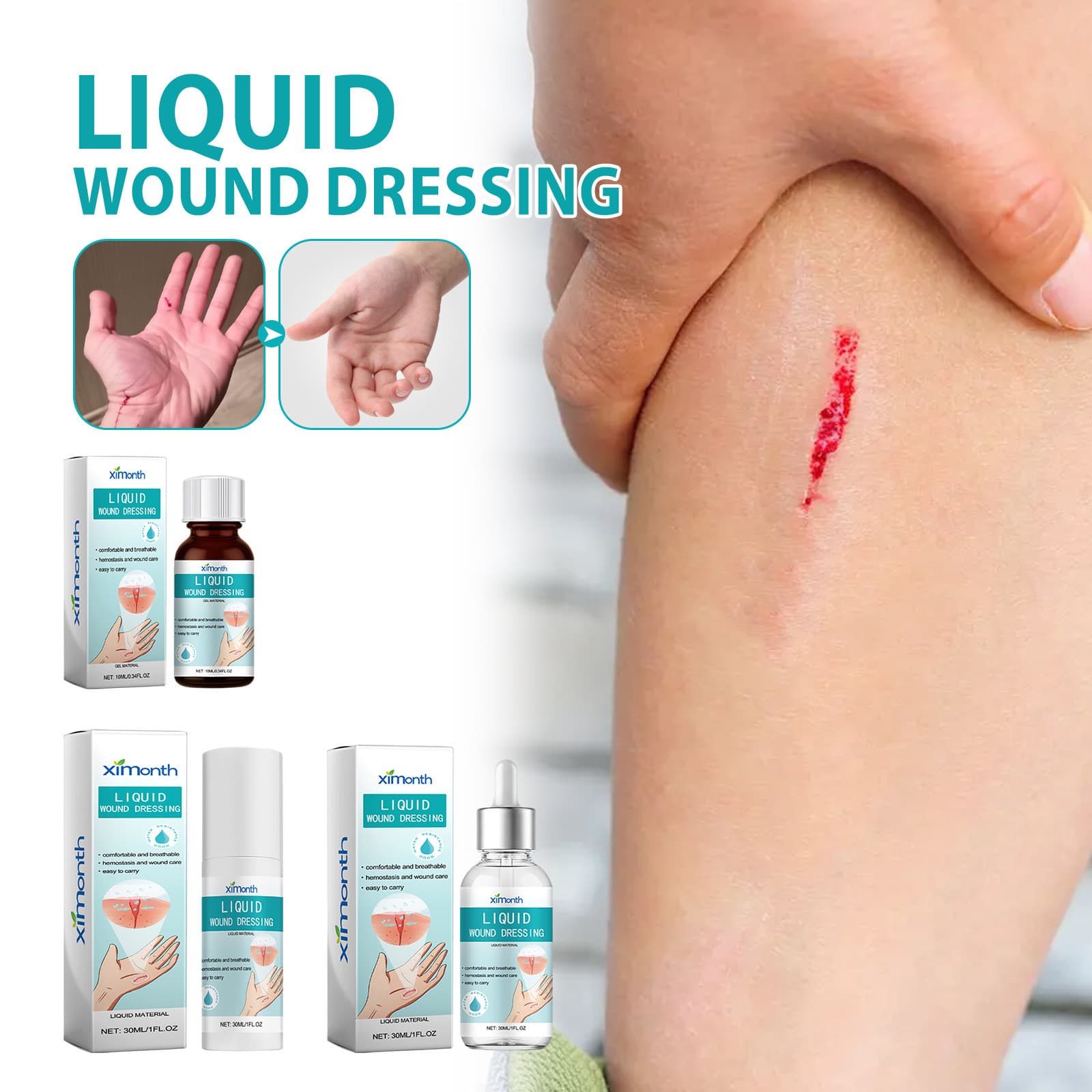 Ximonth Liquid Skin Care Series Skin Repairing Waterproof Gentle Daily Care for Legs and Hands