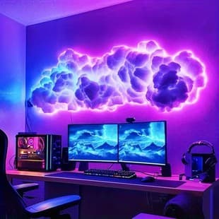 Cross-Border Hot Selling Thunder Cloud Lamp USB Colorful Cloud Light Smart APP Voice Control Sound-Activated LED Gaming DIY Fun