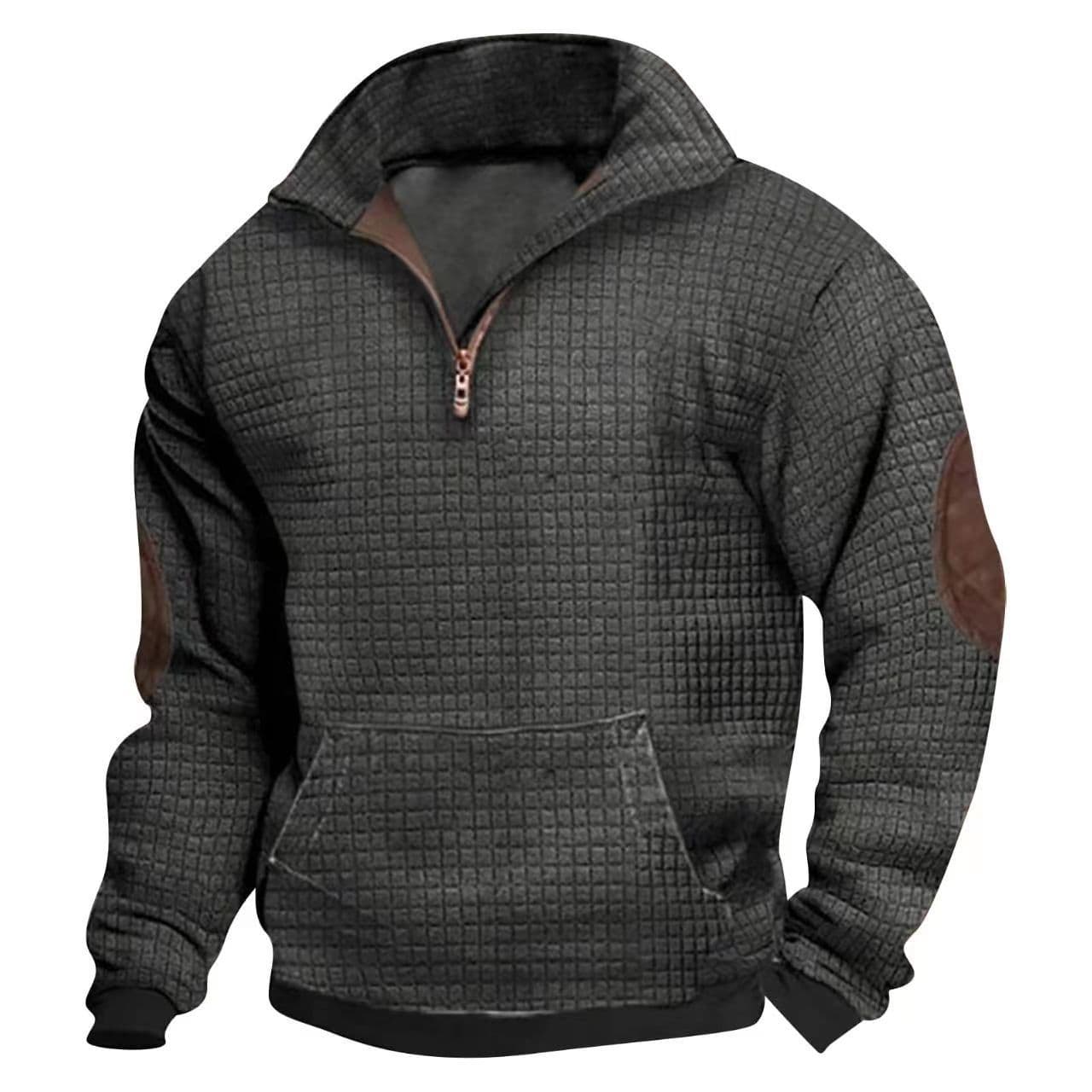 2023 Cross-border Europe and America Half-zip Sweatshirt Men's Spring and Autumn High-neck Half-zip Sweatshirt Men's