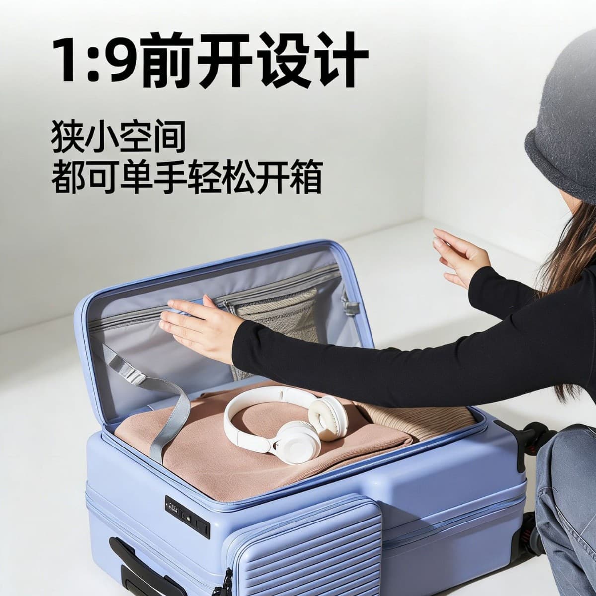 2026 Hot Selling Multifunctional Expandable Front Opening Password Travel Suitcase 20 Inch Large Capacity Trolley Luggage