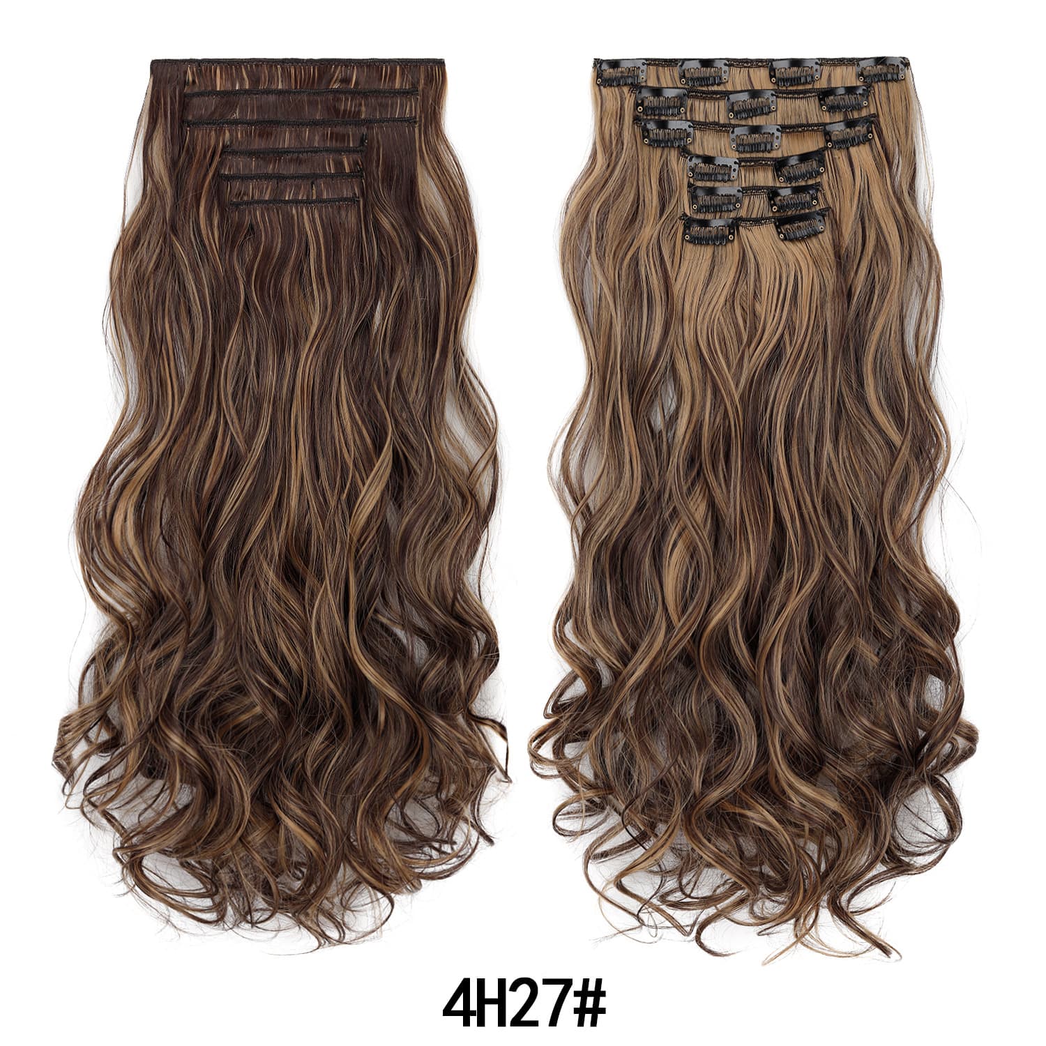 Cross-border Hair Extension 16 Clips 6-Piece Set Curly Hair Clip In Hair Extensions for European and American