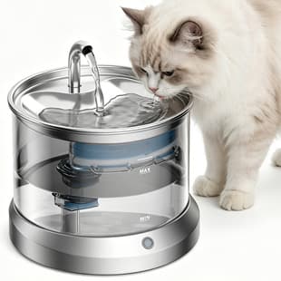 Stainless Steel Pet Water Fountain Smart Rechargeable Pump-Free Cat Drinking Water Feeder Cat Dog Supplies Factory