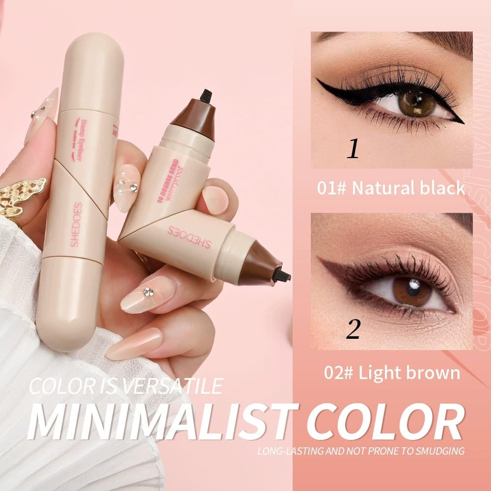 SHEDOES Cross-border Bestseller Instant Eyeliner Stamp Pen Precise Long-lasting Smudge-proof Quick-drying Liquid Eyeliner Amazon
