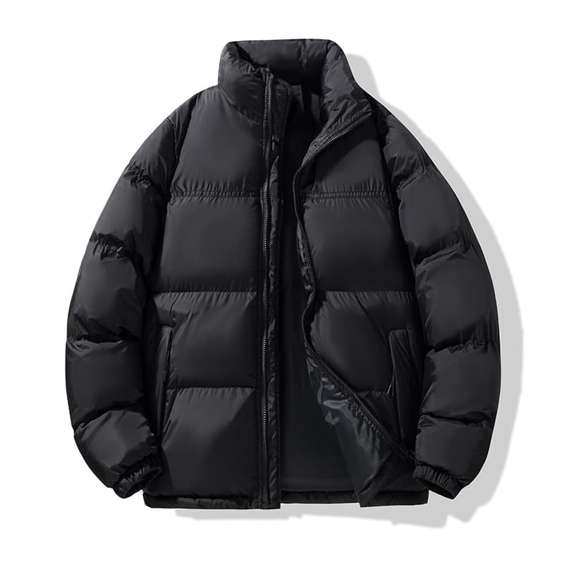 2026 new two-open winter men's cotton-padded coat, thickened cotton-padded coat, stand-collar down-padded coat, 918 style, off-white