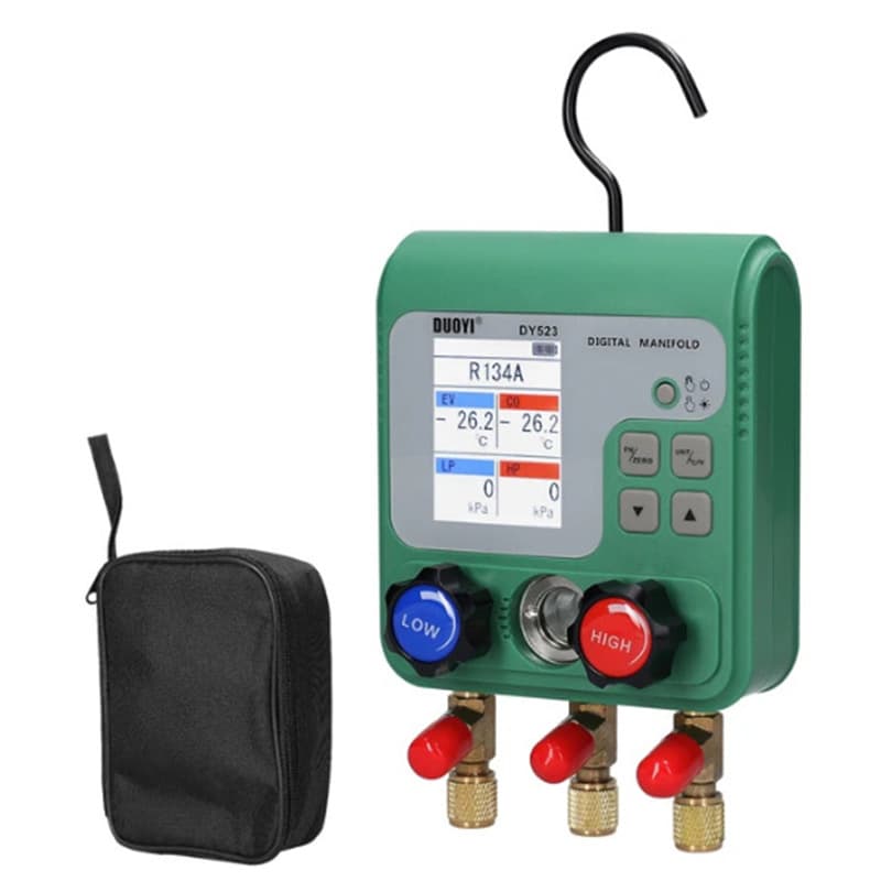 Duoyi DY523 Automotive Air Conditioning Refrigerant Charging Vacuum Pressure Gauge Electronic Refrigerant Meter New Product