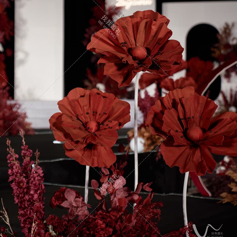 New Wedding Prop Road Guide Flowers Foam Paper Flowers Silk Mesh Flowers Wedding Decoration Window Display Ornaments