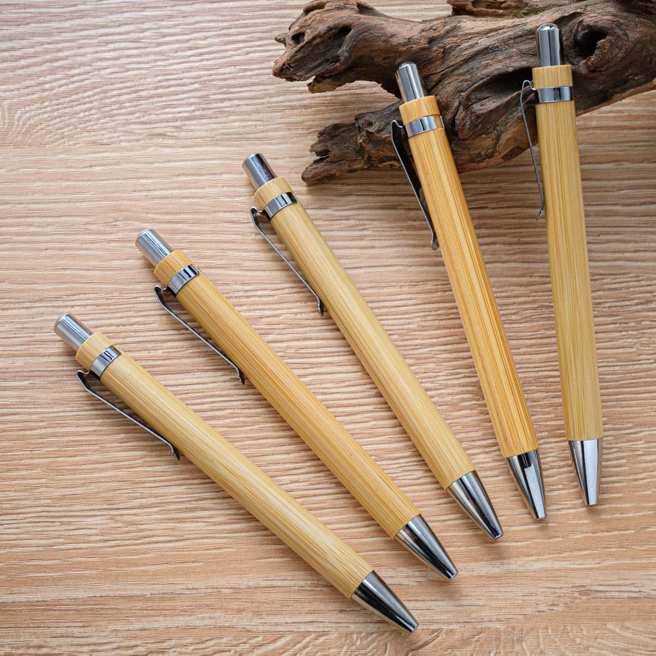 In stock bamboo wood advertising pen ballpoint pen laser printed logo bamboo pen signature pen wholesale