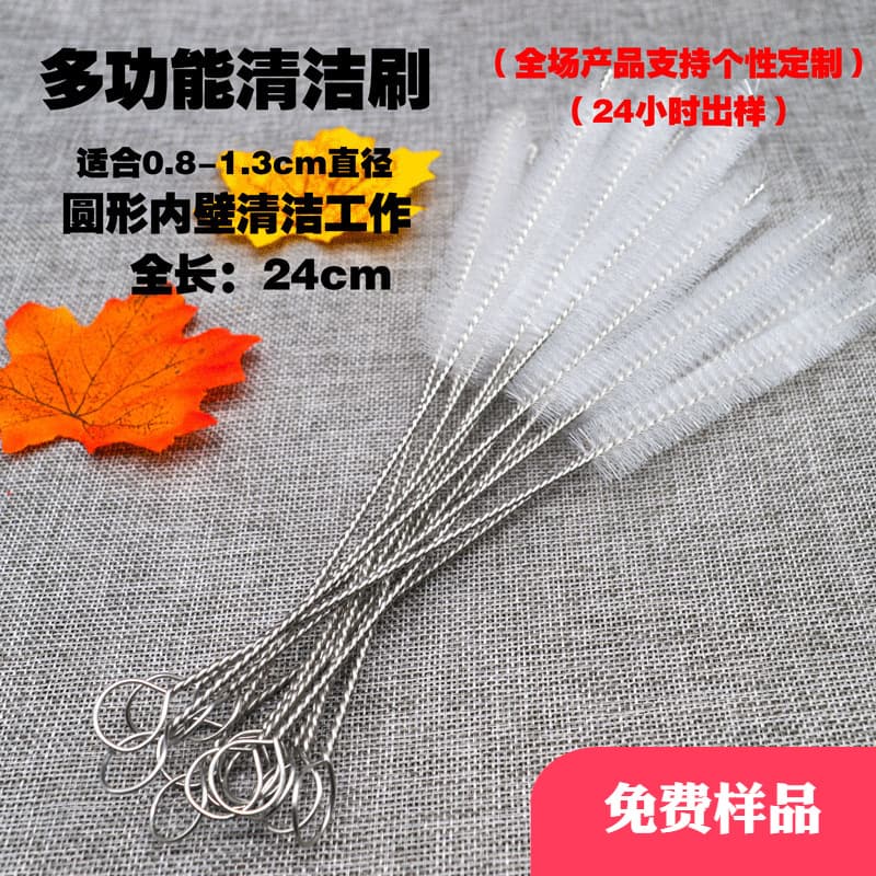 Stainless Steel Test Tube Brush Milk Bottle Straw Brush Accessories Water Bottle Spout Cleaning Gap Cleaning