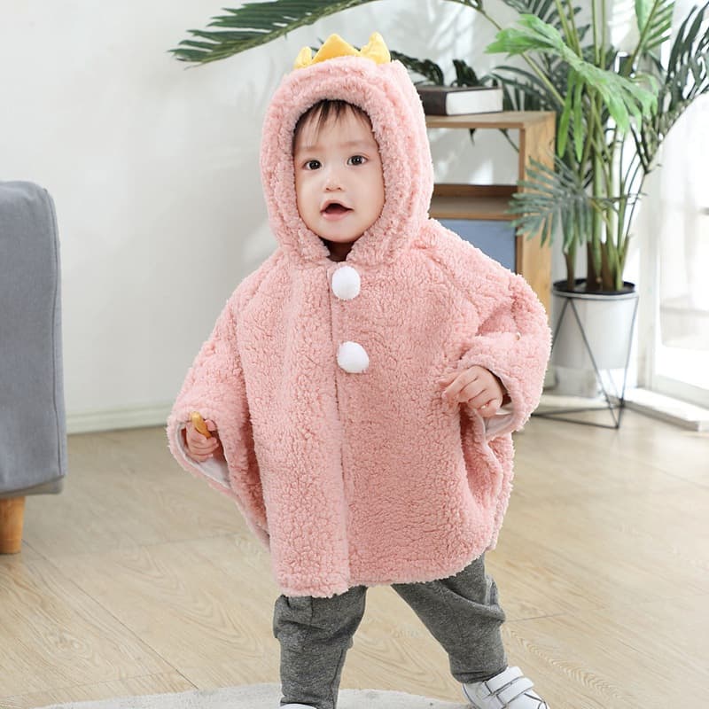 Baby Coat Windbreaker Spring Autumn Winter Children's Outfit Windproof Cowl Neck Kids' Jacket Autumn Winter Baby Shawl