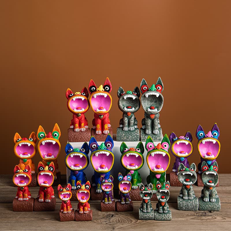 Yunnan Tile Cat Spirit Beast, Tile-end Cat Cultural Creative Resin Ornament, Yunnan Scenic Spot Dali Kunming Travel Souvenir Gift