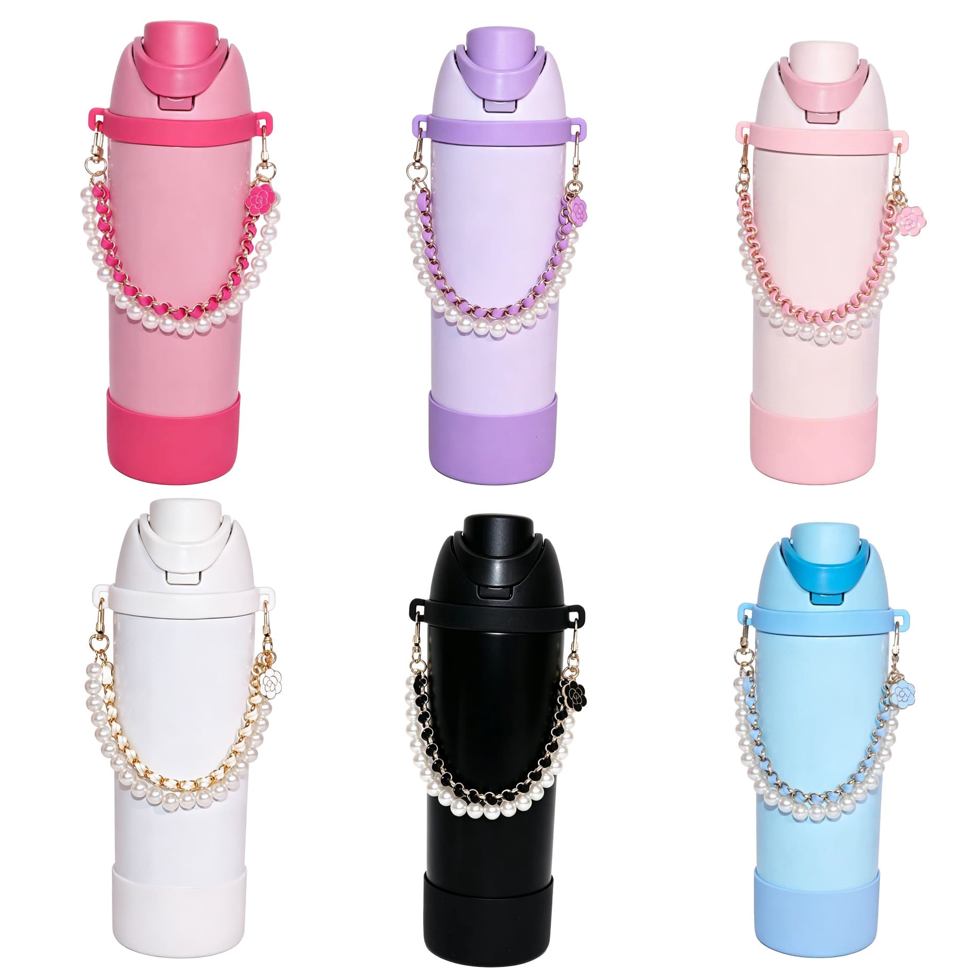 Suitable for Owala 19oz children's water cup accessories set with small fragrant handle and silicone cup cover, anti-slip and anti-bump