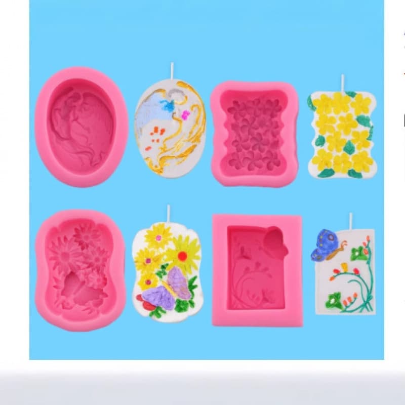 Sunflower Fondant Mold DIY Mermaid Flower Fairy Scented Plaster Mold Soap Candle Silicone Decoration Mold