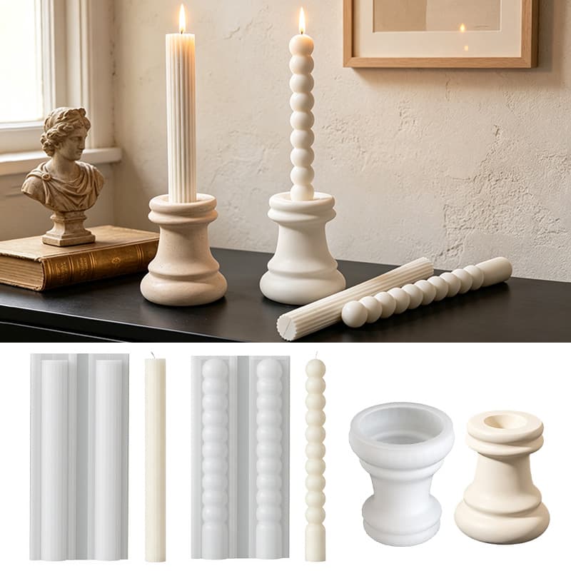 DIY Creative Long Strip Handmade Candle Holder Silicone Mold, Aromatherapy Candle Base, Plaster Epoxy Resin Mold