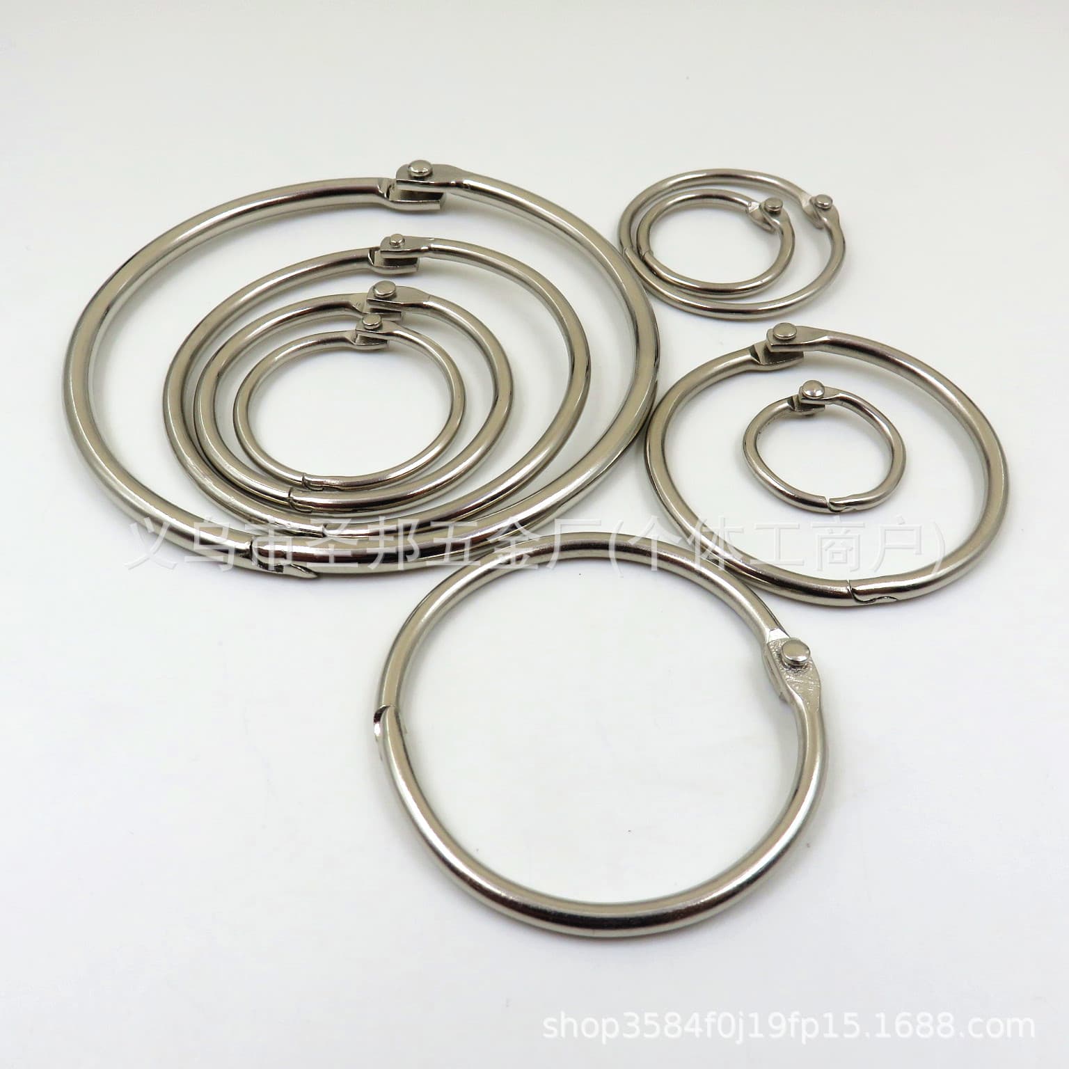 Notebook Open Binding Rings Movable Metal Nickel-Plated Book Rings Card Album Large Ring Diameter Removable Loose-Leaf Rings