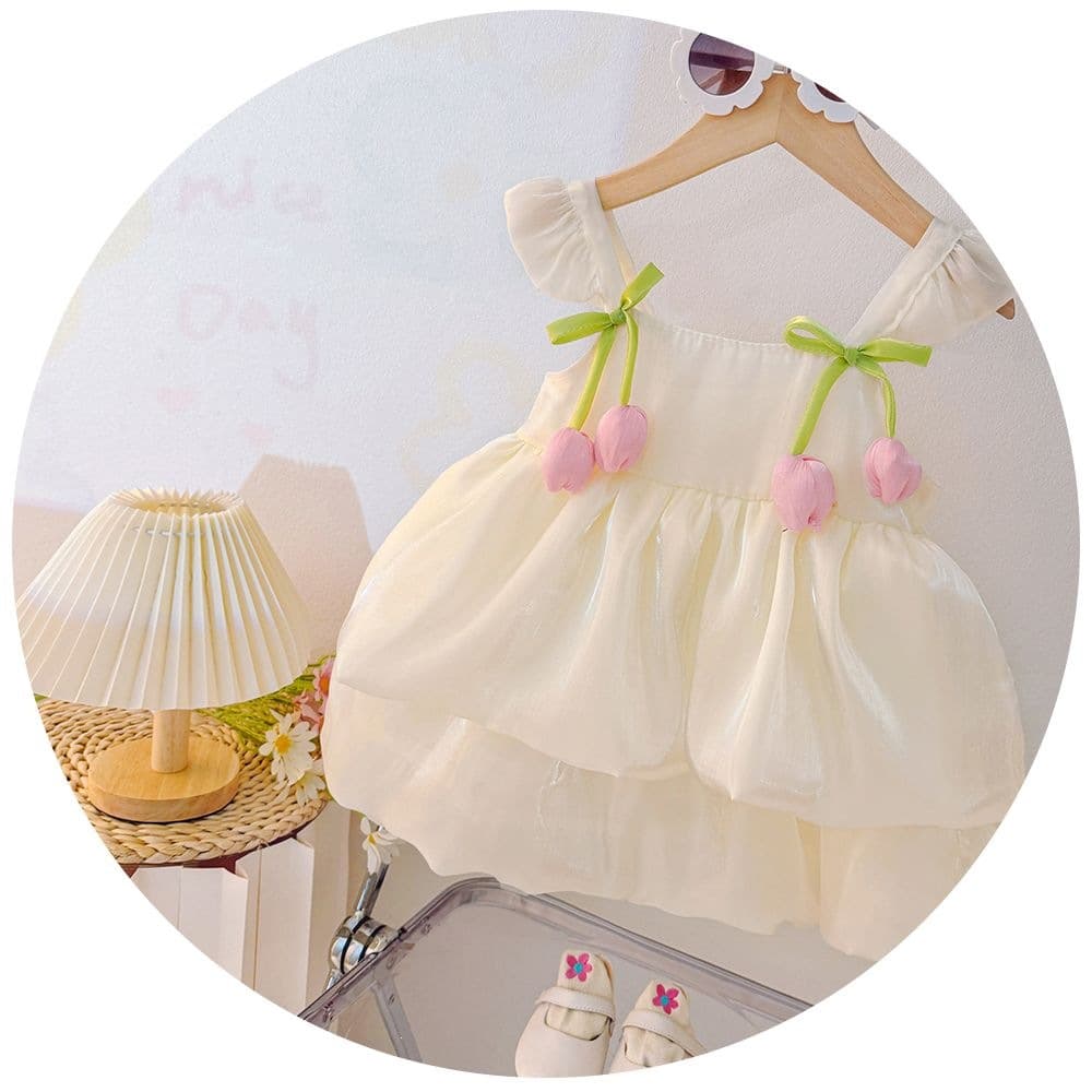 Baby clothes, summer baby girl's 100-day princess one-piece skirt, newborn one-year-old dress, princess style super cute style