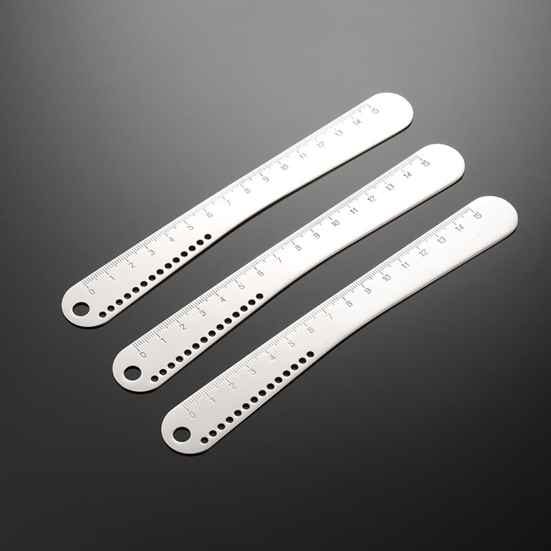 Aen 304 Stainless Steel Kitchen Gadget Dumpling Spoon Stuffing Spoon Stirring Graded Stationery Steel Ruler