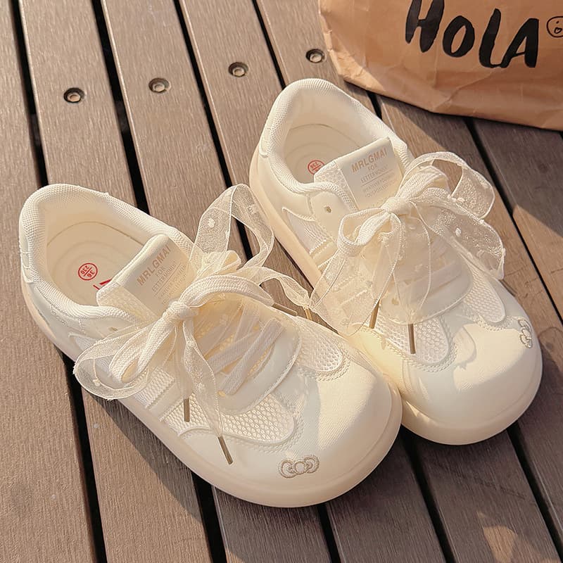 Board Shoes for Women 2026 New Summer Breathable Mesh White Shoes Women Thick Sole Bread Shoes Versatile Casual German Training Shoes