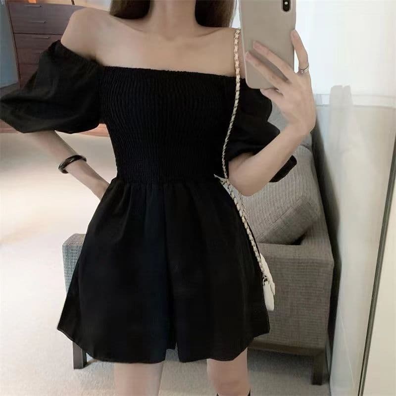 New Summer French Style Petite Jumpsuit for Women, Trendy and Elegant Design to Conceal Tummy, Petite One-Piece