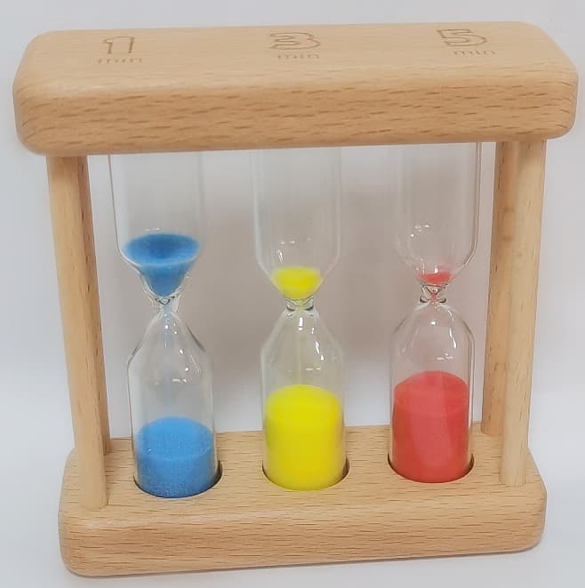 Factory Direct 3-Minute Hourglass Smiley Face Hourglass 1.3.5-Minute Wooden Timer Hourglass Impression Flowing Sand Ornament