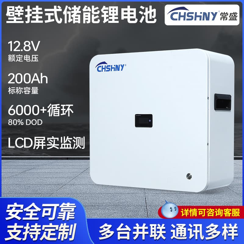Household wall-mounted lithium battery 12.8V200ah 2.5KW battery cell PACE/JBD BMS