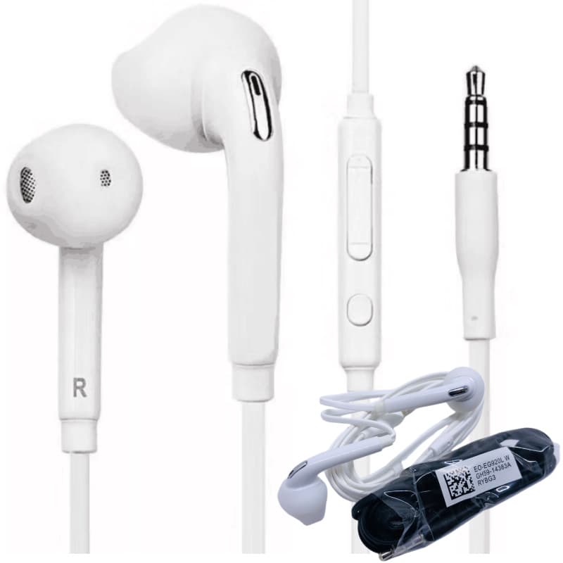 S6 Earphones, compatible with Samsung S7 Edge phones, in-line control, tuned for enhanced bass, universal in-ear earphones.