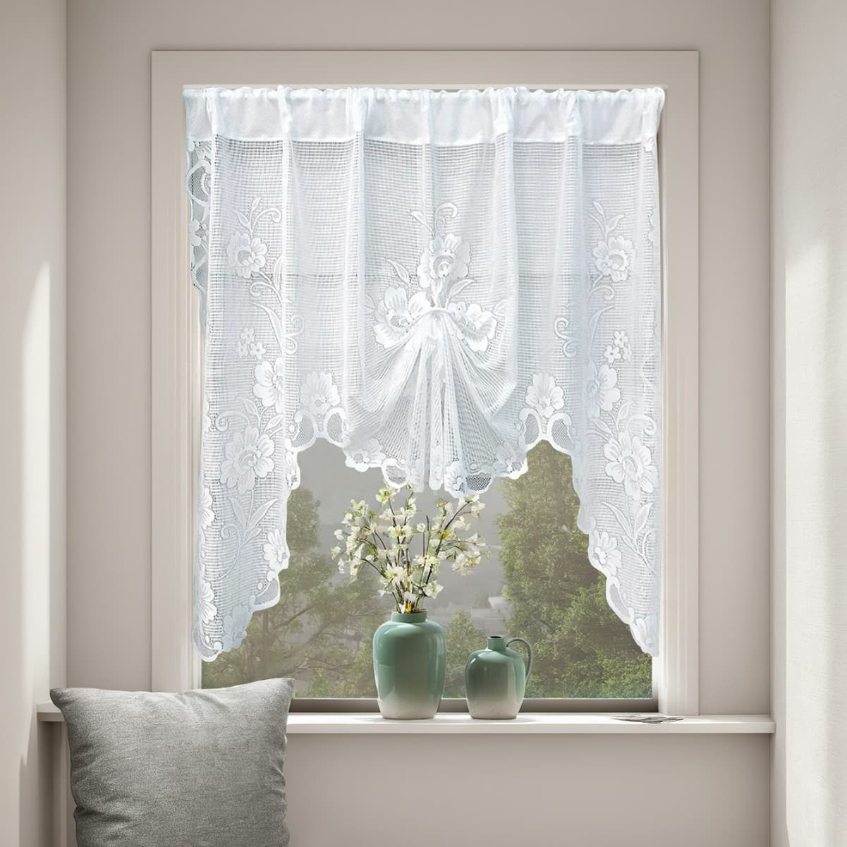 1pc Butterfly Pull Curtain Arch Door Bookcase Half Curtain Small Half Section Covering and Hiding Light Transmission No-Drilling Mesh Curtain