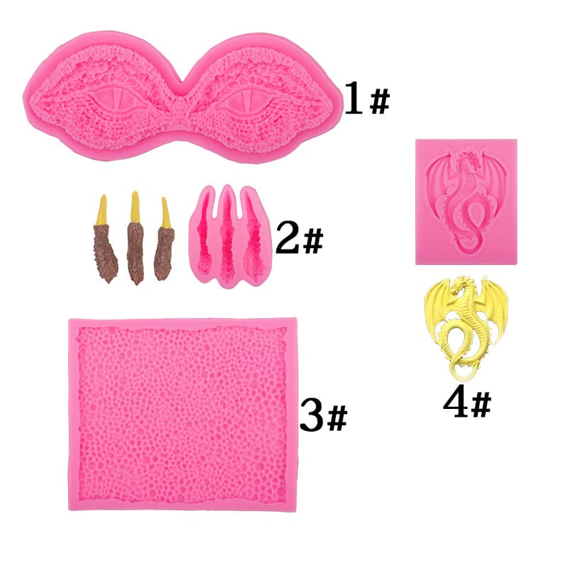 Halloween Longan Dragon Claws Dragon Scale Fondant Cake Decoration Silicone Mold Soft Clay Glue Clay Plaster Ornaments