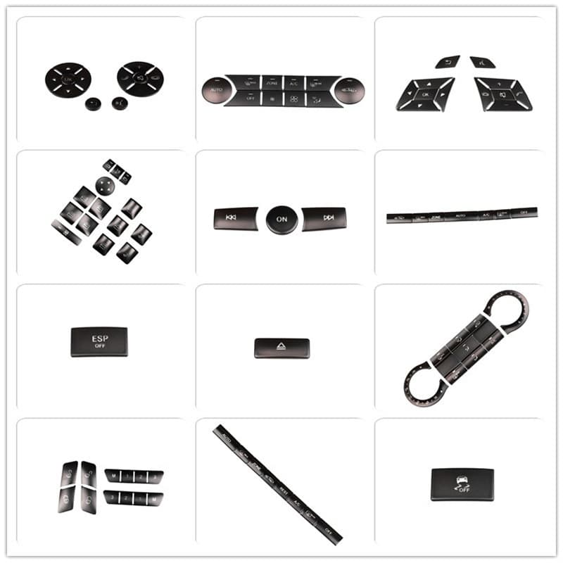 Mercedes-Benz Window Steering Wheel Interior GLK300 E260 W204 C180 CLA GLA Modified Button Stickers Car