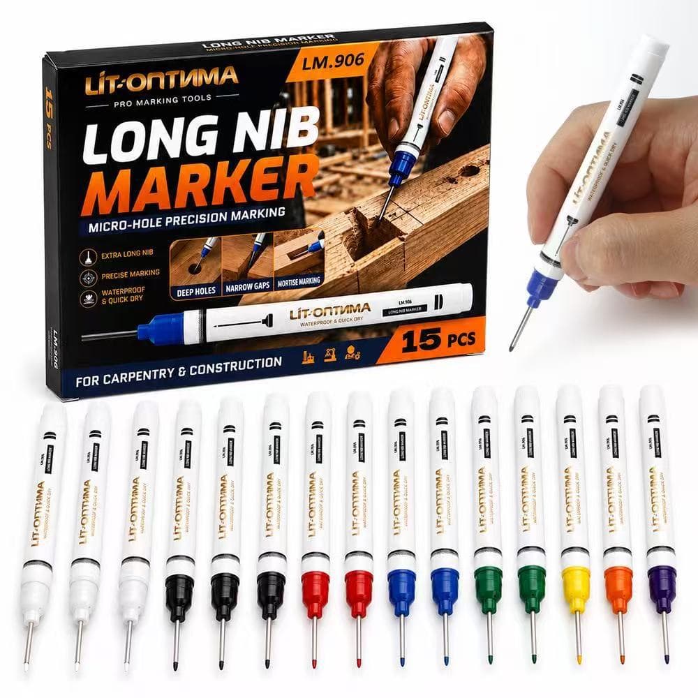 Cross-border Ozon bestseller 21mm long-tip marker pen special marker for woodworking tile decoration marking pen