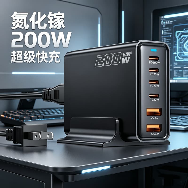 Cross-border GaN 100W Phone Charger, Compatible with Apple PD Fast Charging Type-C Charging Head for Laptop Fast Charging