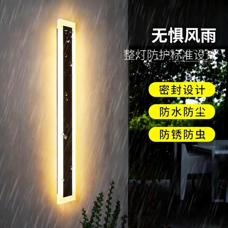 LED Outdoor Wall Light Iron Art Strip Light Villa Courtyard Door Light Engineering Decorative Lighting Waterproof Wall Washer Light