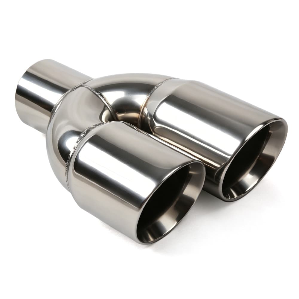 Car exhaust modification parts 2 inches 2.5 inches stainless steel U oblique double outlet tail pipe one outlet two mufflers