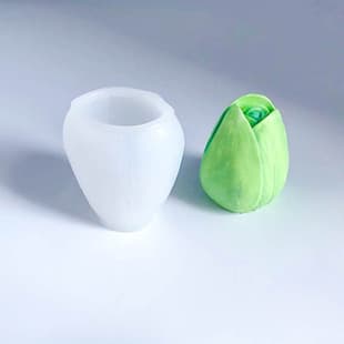 Tulip-shaped Aromatherapy Candle Silicone Mold DIY Baking Cake Decoration Gypsum Ornament Handmade Soap