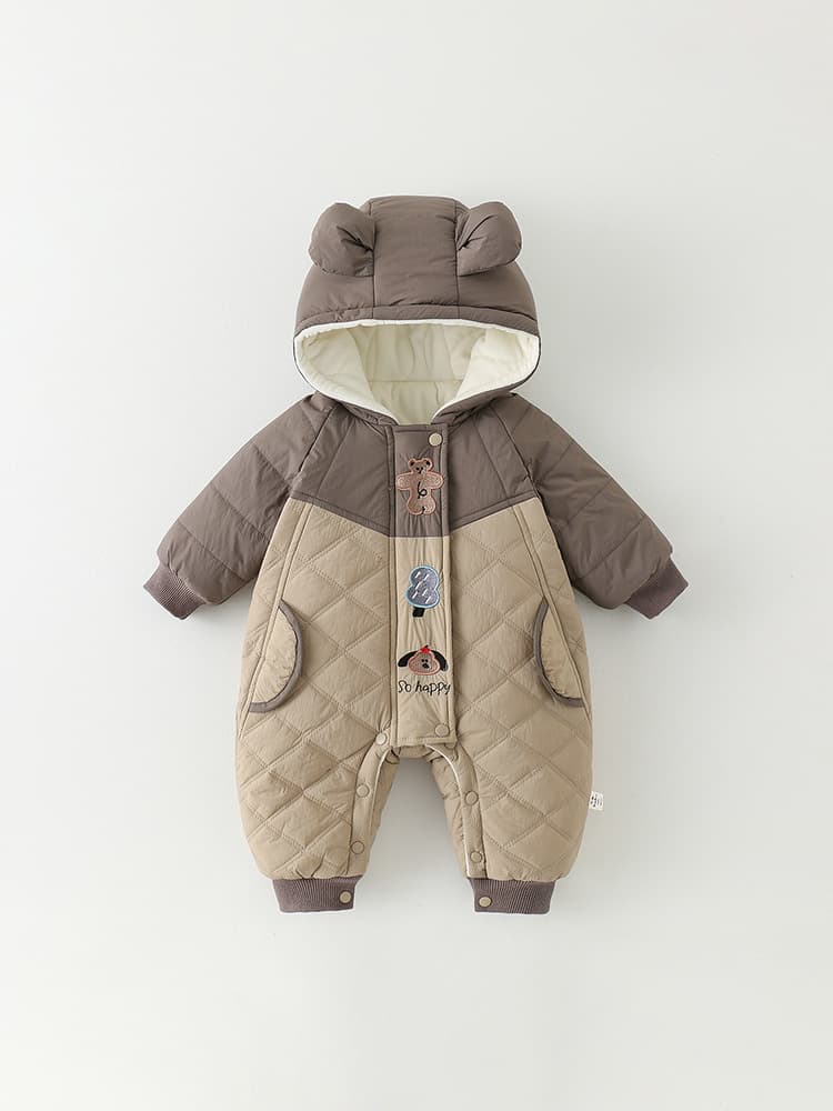 Newborn Baby Winter Clothes, Super Cute Cotton Coat, Long-Sleeve Romper for Small Infants
