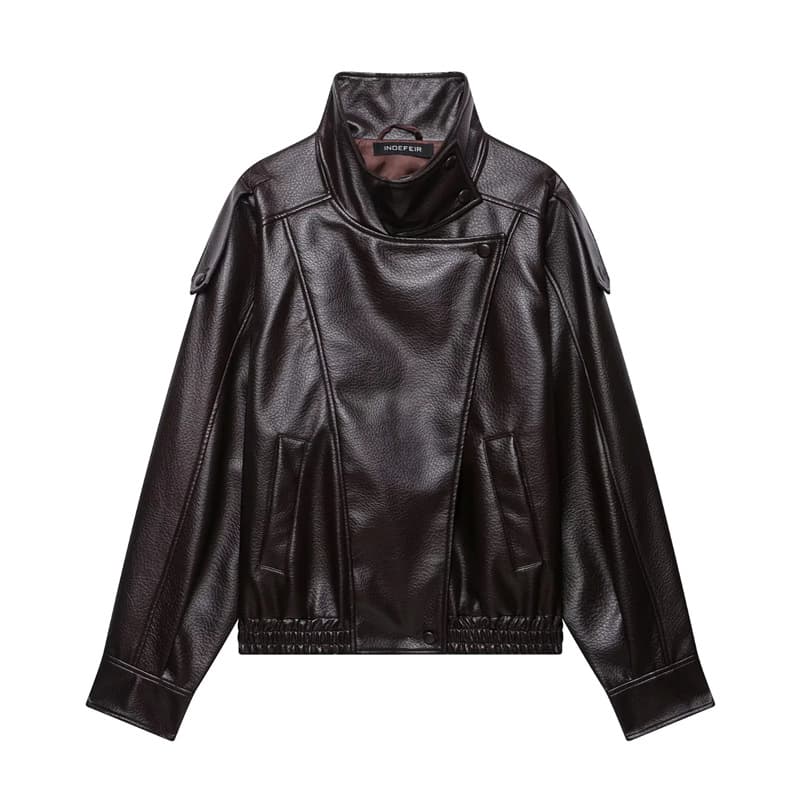 UNIZERA Women's 2026 Summer New Arrival Long Sleeve Zip Pocket Stand Collar Short Jacket Coat 4391892