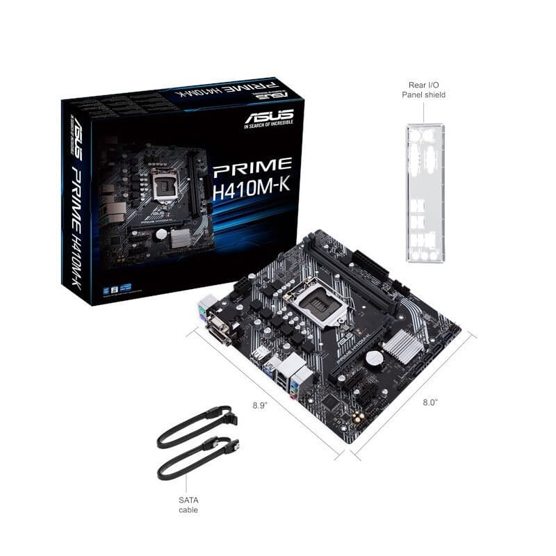 ASUS PRIME H410M-K 10th Gen Desktop Computer Office Gaming Motherboard Supports 10th Gen CPU 10400