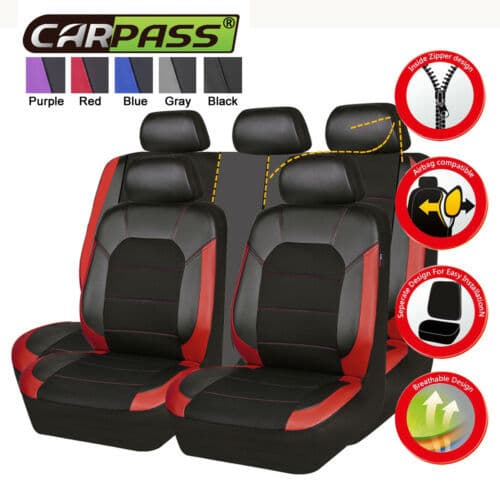 Amazon Mexico Cross-border Foreign Trade Car Seat Covers, Bracket Sandwich Stitched PU Leather, Europe and America TEMU