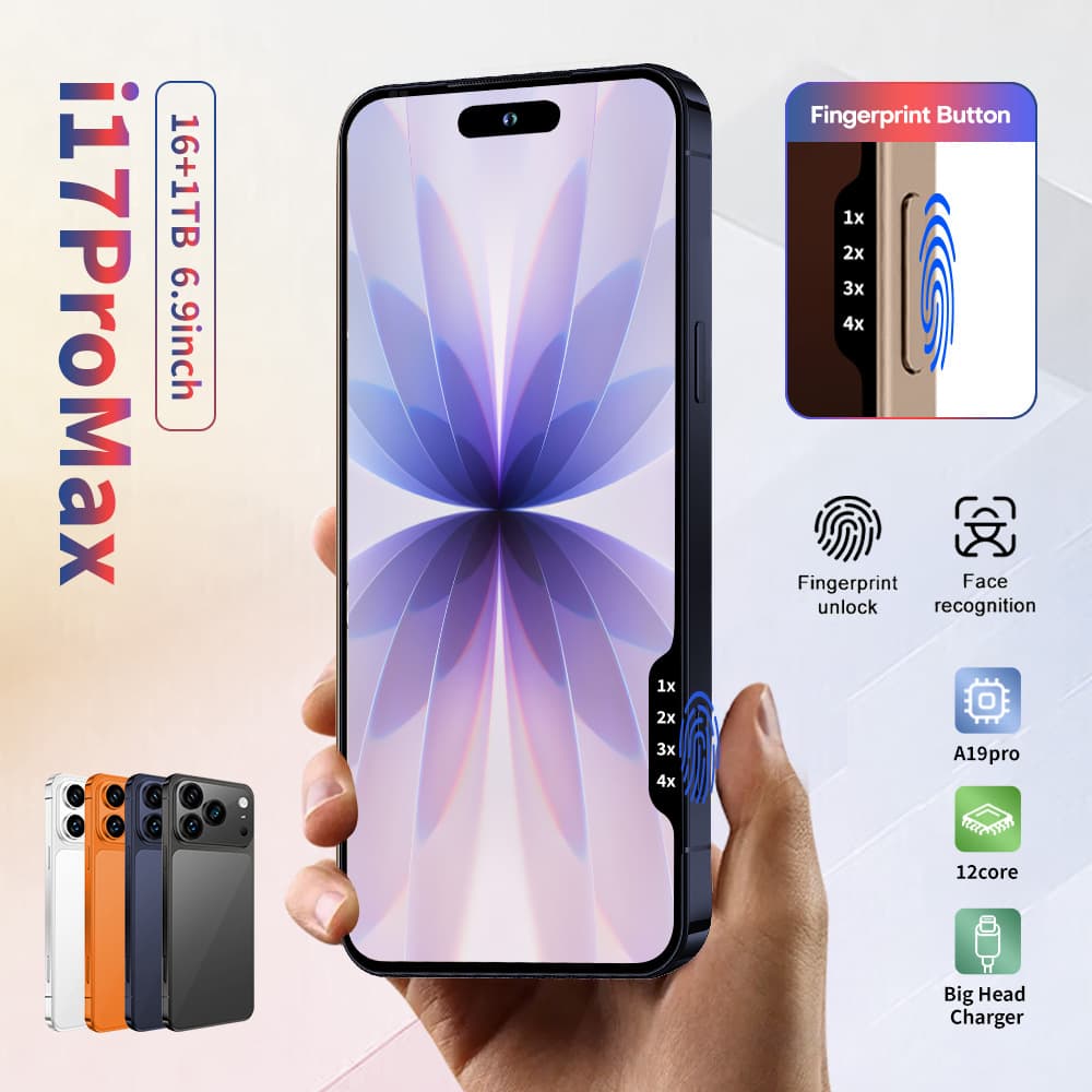 i17 Pro Max Dynamic Island HD Punch-Hole Screen 7.3-inch Android 3+16GB Global 4G Smartphone