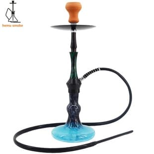 Hookah Factory Export Wholesale Medium Single Hose Silicone Tube Arabian Style Glass Base with Hookah Clamp