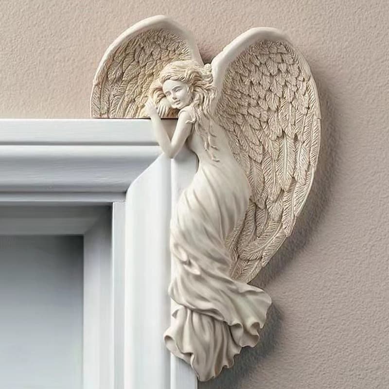 Cross-border Creative Door Frame Angel Hanging Ornament Home Decor Resin Craft Handmade Elegant