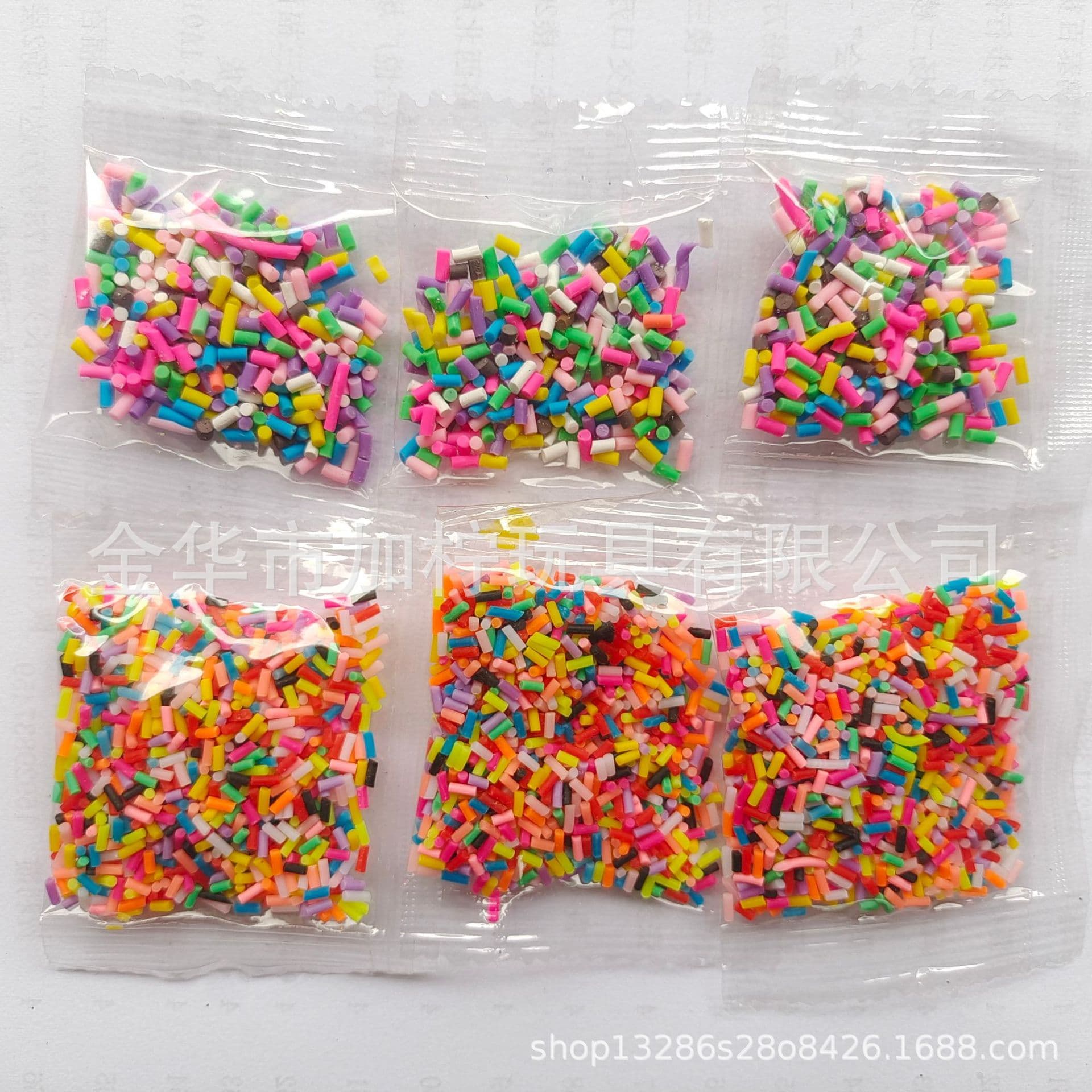 Colorful Sugar Granule Polymer Clay Slices, Chocolate Chip Cake Decorations, DIY Craft Accessories, Crystal Slime Filler