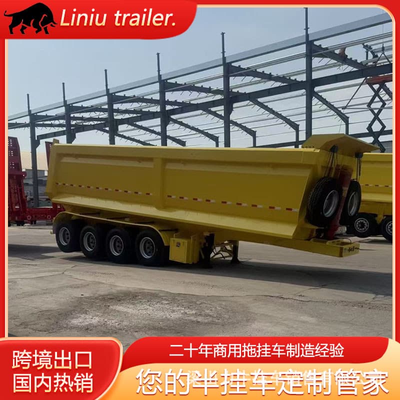 4-Axle Semi-Trailer Dump Truck Used Refurbished Inventory U-Shaped Rear Dump Truck Manufacturer