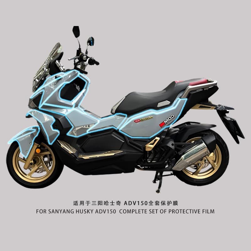 For SYM Husky ADV150 Motorcycle Full Set Protective Film Invisible Transparent Anti-Wear Body Protection Film